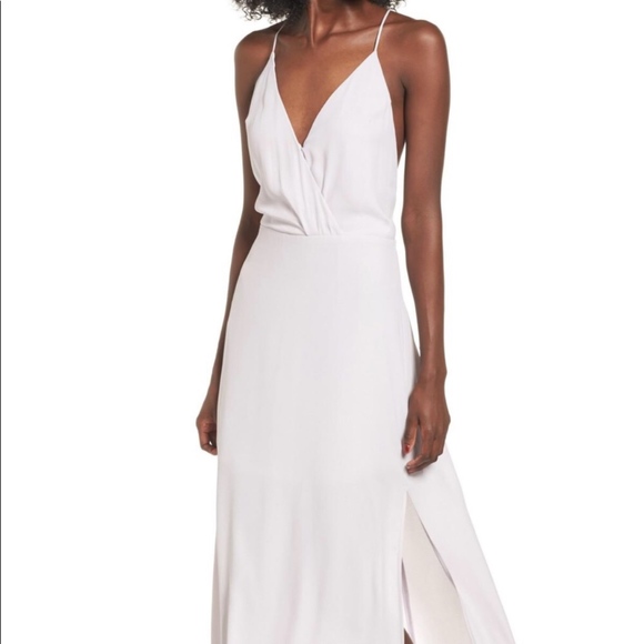 lush surplice maxi dress